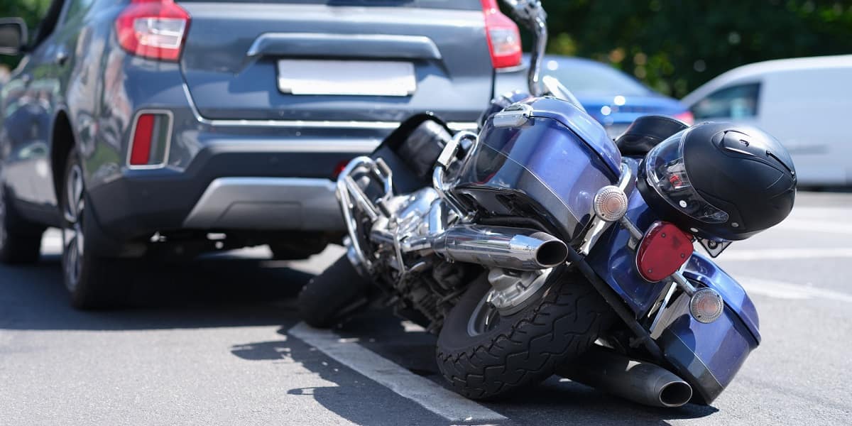 motorbike crashed into car