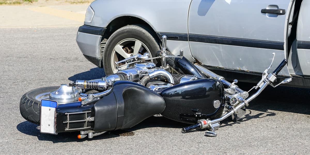 motorbike crash scene