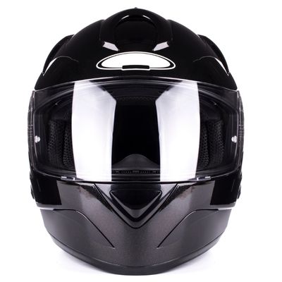 Black motorcycle helmet