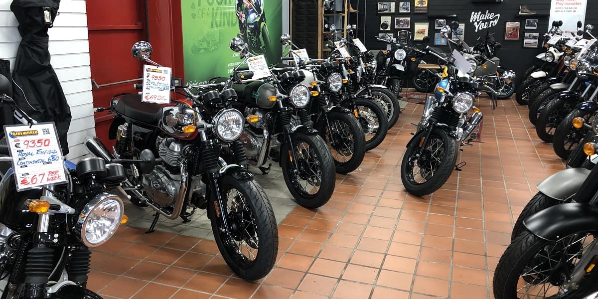 motorcycle shop interior
