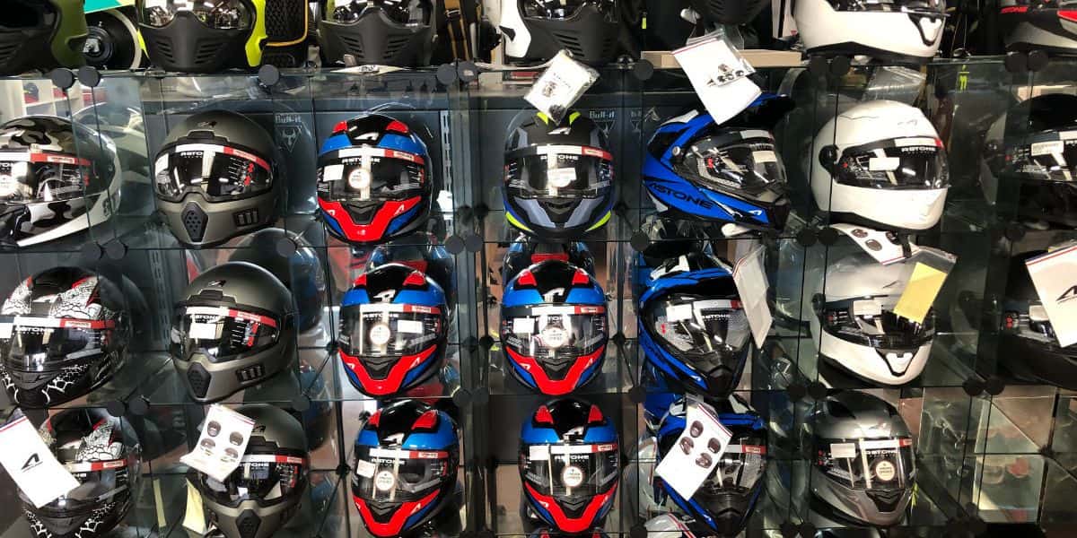 Rows of helmets
